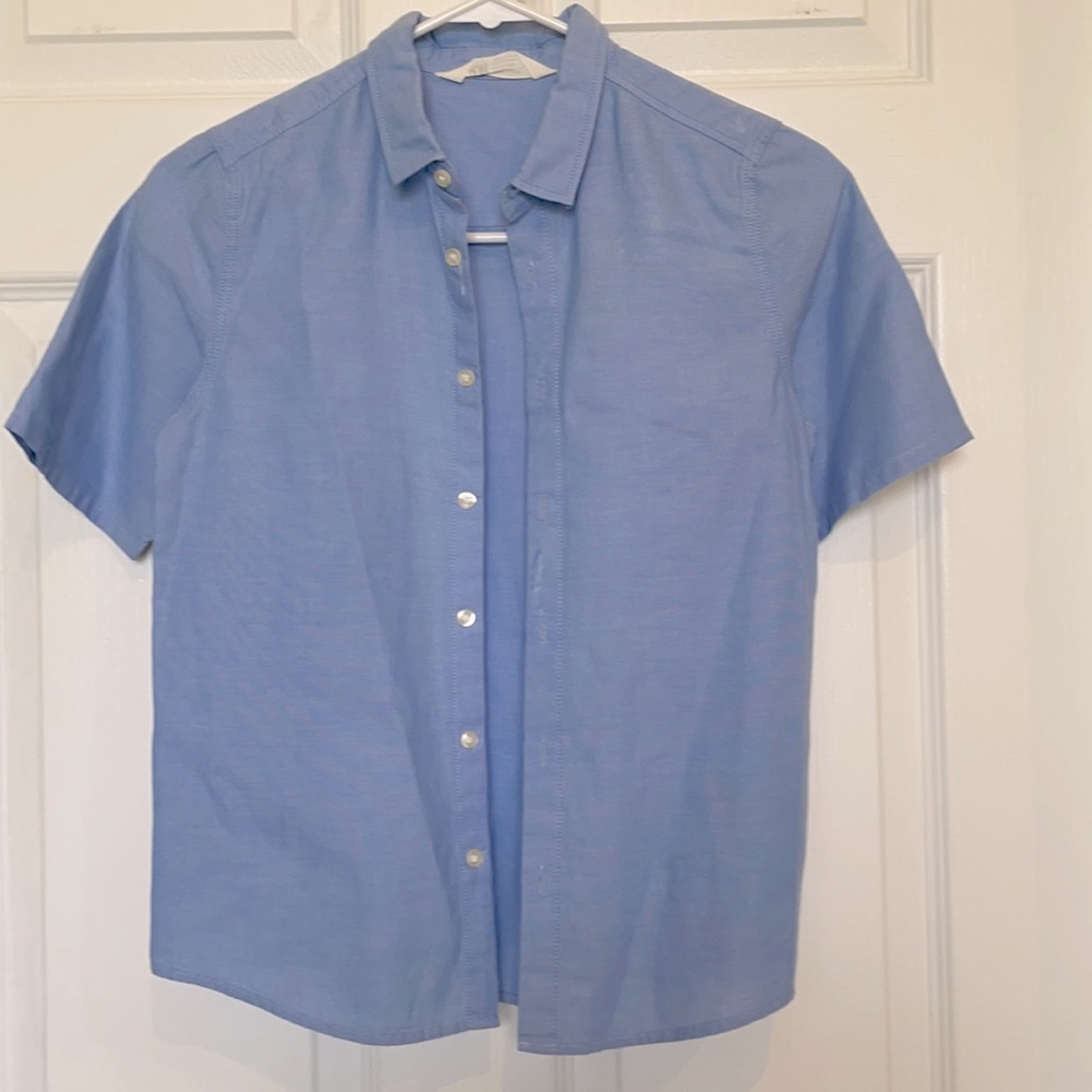 H&M Boys Short Sleeve Button Down Shirt